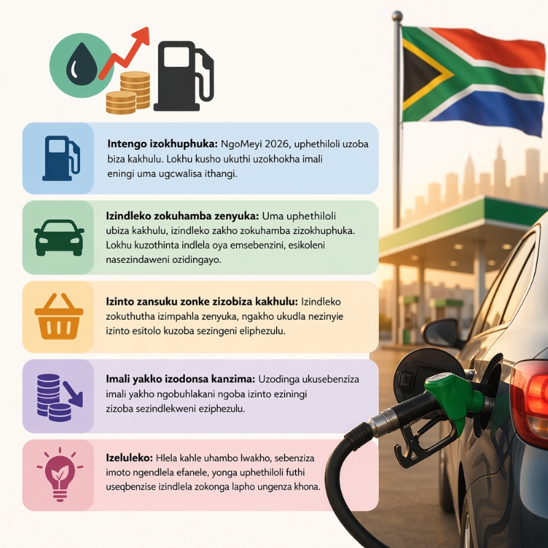 ukukhuphuka kwentengo kaphethiloli